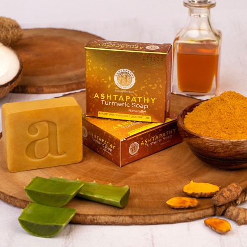 Ashtapathy Premium Luxe Turmeric Soap with Virgin Coconut Oil (125 grams)